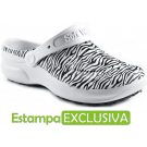 Babuche Profissional Soft Mania Works Estampado - Branco com estampa Zebra Babuche Profissional Soft Mania Works Estampado - Branco com estampa Zebra