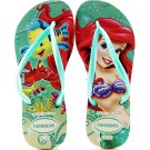 Chinelo Havaianas Slim Princess Ariel - Bege/Verde Chinelo Havaianas Slim Princess Ariel - Bege/Verde